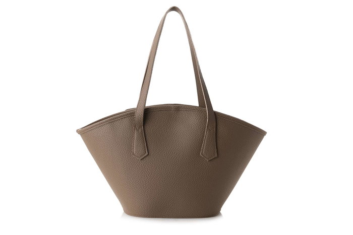 Lucky Bees 1284 Bolso Tote de Cuero de Polivinilo Color Visón Oscuro Elegante y Duradero